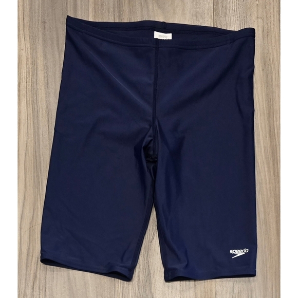 Speedo PowerFlex Eco Navy Jammer Swimsuit - Size 34 - Picture 1 of 6